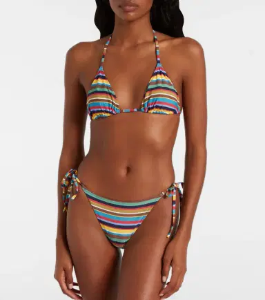 Staud Lido striped halterneck bikini top | Thumbnail 2 Staud Lido striped halterneck bikini top | Thumbnail 2