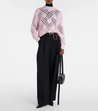 Jil Sander Lace-trimmed virgin wool sweater | Thumbnail 2 Jil Sander Lace-trimmed virgin wool sweater | Thumbnail 2