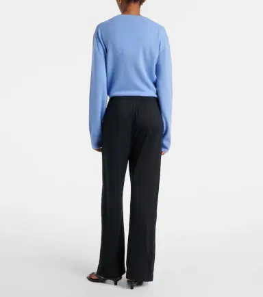 Toteme Cotton and silk straight pants | Thumbnail 4 Toteme Cotton and silk straight pants | Thumbnail 4
