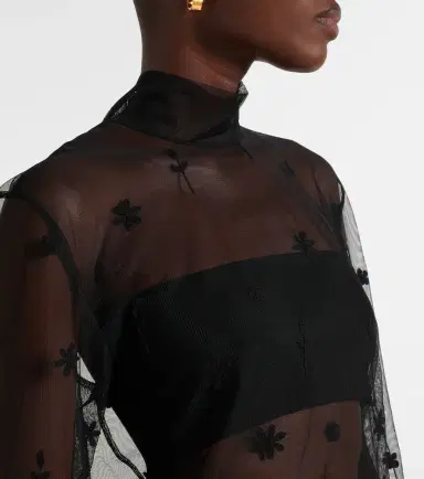 Toteme Embroidered tulle blouse | Thumbnail 3 Toteme Embroidered tulle blouse | Thumbnail 3
