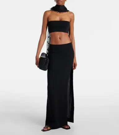 TOTEME Side-slit crêpe maxi skirt | Thumbnail 2 TOTEME Side-slit crêpe maxi skirt | Thumbnail 2