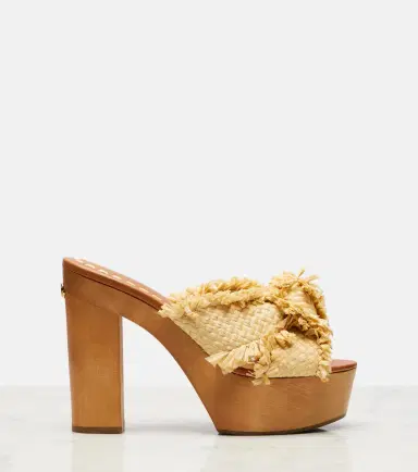 Dolce & Gabbana Raffia-effect platform mules | Thumbnail 2 Dolce & Gabbana Raffia-effect platform mules | Thumbnail 2