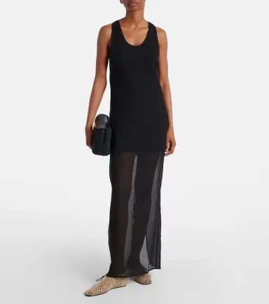 Toteme Semi-sheer cotton and silk maxi dress | Thumbnail 2 Toteme Semi-sheer cotton and silk maxi dress | Thumbnail 2