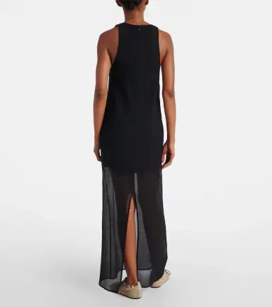 Toteme Semi-sheer cotton and silk maxi dress | Thumbnail 3 Toteme Semi-sheer cotton and silk maxi dress | Thumbnail 3
