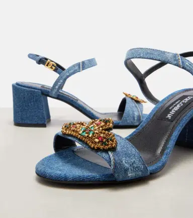 Dolce & Gabbana Embellished 60 denim sandals | Thumbnail 3 Dolce & Gabbana Embellished 60 denim sandals | Thumbnail 3