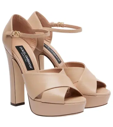 Dolce & Gabbana Leather platform sandals | Thumbnail 1 Dolce & Gabbana Leather platform sandals | Thumbnail 1