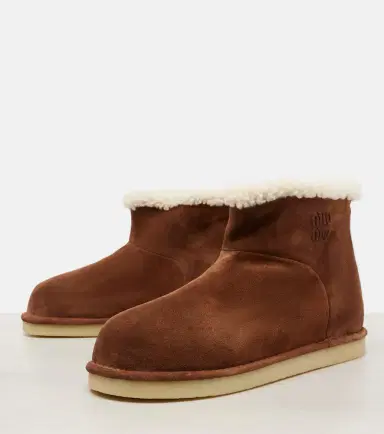 Miu Miu Shearling-lined suede ankle boots | Thumbnail 3 Miu Miu Shearling-lined suede ankle boots | Thumbnail 3
