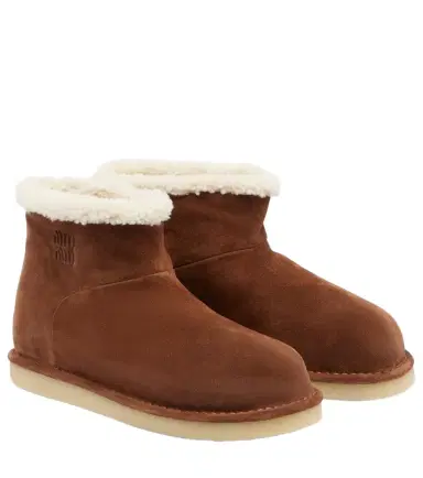 Miu Miu Shearling-lined suede ankle boots | Thumbnail 1 Miu Miu Shearling-lined suede ankle boots | Thumbnail 1