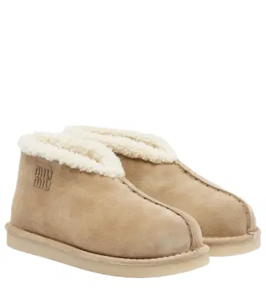 Miu Miu Shearling-lined suede ankle boots | Thumbnail 1 Miu Miu Shearling-lined suede ankle boots | Thumbnail 1