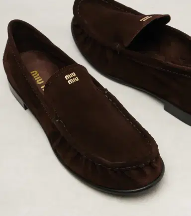 Miu Miu Suede loafers | Thumbnail 4 Miu Miu Suede loafers | Thumbnail 4