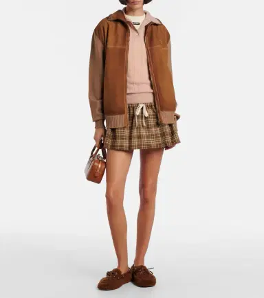 Miu Miu Suede-trimmed shearling boat shoes | Thumbnail 5 Miu Miu Suede-trimmed shearling boat shoes | Thumbnail 5