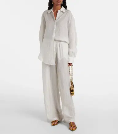 The Frankie Shop Brenna sheer striped wide-leg pants | Thumbnail 2 The Frankie Shop Brenna sheer striped wide-leg pants | Thumbnail 2