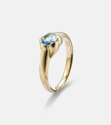 STONE AND STRAND Morrison 14kt gold ring with blue topaz | Thumbnail 2 STONE AND STRAND Morrison 14kt gold ring with blue topaz | Thumbnail 2