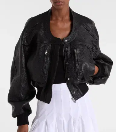 Jacquemus Cropped leather jacket | Thumbnail 4 Jacquemus Cropped leather jacket | Thumbnail 4