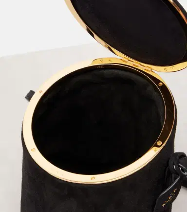 Alaïa Alaïa La Canette Small suede bucket bag | Thumbnail 2 Alaïa Alaïa La Canette Small suede bucket bag | Thumbnail 2