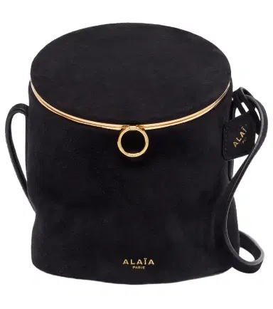 Alaïa Alaïa La Canette Small suede bucket bag | Thumbnail 1 Alaïa Alaïa La Canette Small suede bucket bag | Thumbnail 1