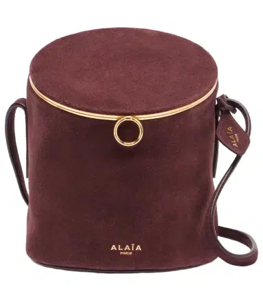Alaïa Alaïa La Canette Small suede bucket bag | Thumbnail 1 Alaïa Alaïa La Canette Small suede bucket bag | Thumbnail 1