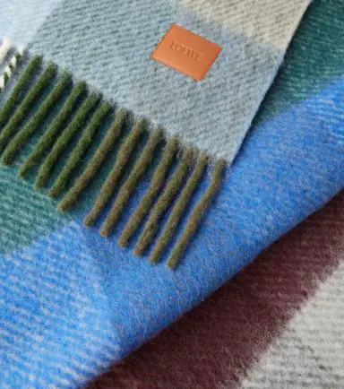 Loewe Checked alpaca and wool-blend blanket | Thumbnail 2 Loewe Checked alpaca and wool-blend blanket | Thumbnail 2