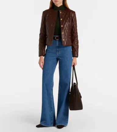 Nili Lotan Amy cropped quilted leather jacket | Thumbnail 4 Nili Lotan Amy cropped quilted leather jacket | Thumbnail 4
