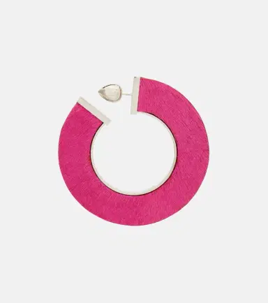 Alaïa Alaïa Leather-trimmed earrings | Thumbnail 3 Alaïa Alaïa Leather-trimmed earrings | Thumbnail 3