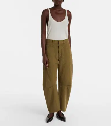 Nili Lotan Shon cotton and linen barrel-leg pants | Thumbnail 3 Nili Lotan Shon cotton and linen barrel-leg pants | Thumbnail 3