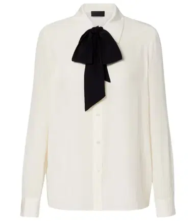 Nili Lotan Hanford scarf-detail silk shirt | Thumbnail 1 Nili Lotan Hanford scarf-detail silk shirt | Thumbnail 1