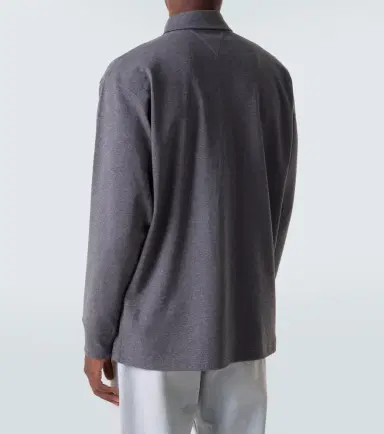 Bottega Veneta Intrecciato cotton jersey polo sweater | Thumbnail 3 Bottega Veneta Intrecciato cotton jersey polo sweater | Thumbnail 3