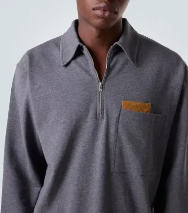 Bottega Veneta Intrecciato cotton jersey polo sweater | Thumbnail 5 Bottega Veneta Intrecciato cotton jersey polo sweater | Thumbnail 5
