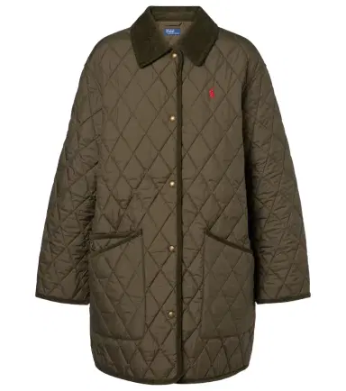 Polo Ralph Lauren Quilted corduroy-trimmed jacket | Thumbnail 1 Polo Ralph Lauren Quilted corduroy-trimmed jacket | Thumbnail 1