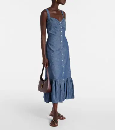 Polo Ralph Lauren Cotton chambray maxi dress | Thumbnail 5 Polo Ralph Lauren Cotton chambray maxi dress | Thumbnail 5