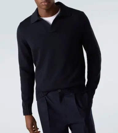Thom Sweeney Wool polo sweater | Thumbnail 2 Thom Sweeney Wool polo sweater | Thumbnail 2