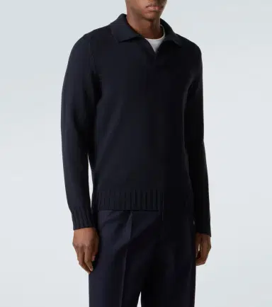 Thom Sweeney Wool polo sweater | Thumbnail 5 Thom Sweeney Wool polo sweater | Thumbnail 5
