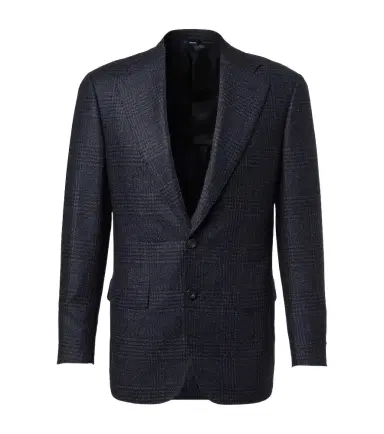Thom Sweeney Checked wool and silk blazer | Thumbnail 1 Thom Sweeney Checked wool and silk blazer | Thumbnail 1