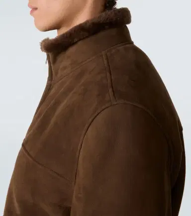 Thom Sweeney Shearling-lined suede bomber jacket | Thumbnail 6 Thom Sweeney Shearling-lined suede bomber jacket | Thumbnail 6