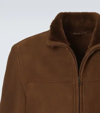 Thom Sweeney Shearling-lined suede bomber jacket | Thumbnail 7 Thom Sweeney Shearling-lined suede bomber jacket | Thumbnail 7