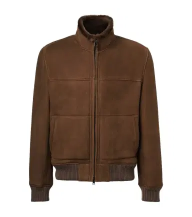 Thom Sweeney Shearling-lined suede bomber jacket | Thumbnail 1 Thom Sweeney Shearling-lined suede bomber jacket | Thumbnail 1