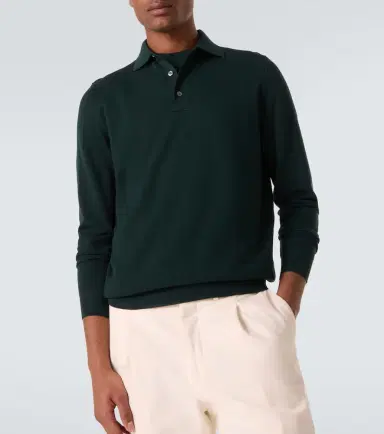 Thom Sweeney Wool polo sweater | Thumbnail 4 Thom Sweeney Wool polo sweater | Thumbnail 4