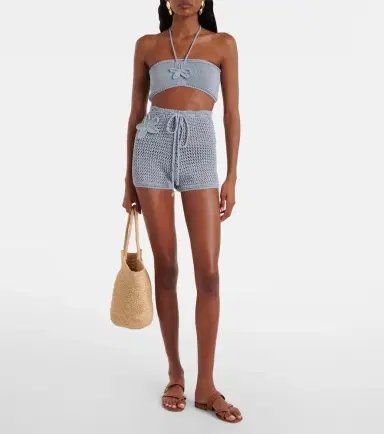 Bananhot Zorya open-knit lamé shorts | Thumbnail 2 Bananhot Zorya open-knit lamé shorts | Thumbnail 2