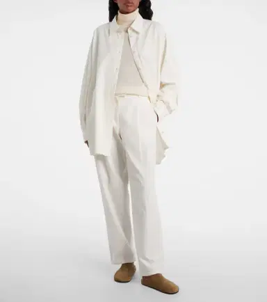 The Row Neriah cotton and cashmere straight pants | Thumbnail 5 The Row Neriah cotton and cashmere straight pants | Thumbnail 5