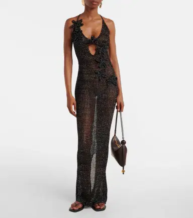 Bananhot Hilsa open-knit lamé maxi dress | Thumbnail 2 Bananhot Hilsa open-knit lamé maxi dress | Thumbnail 2
