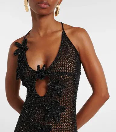 Bananhot Hilsa open-knit lamé maxi dress | Thumbnail 4 Bananhot Hilsa open-knit lamé maxi dress | Thumbnail 4