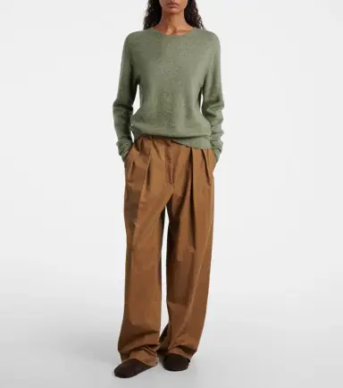 The Row Igor cotton and cashmere wide-leg pants | Thumbnail 3 The Row Igor cotton and cashmere wide-leg pants | Thumbnail 3