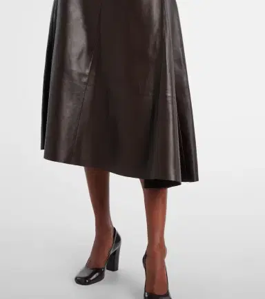 The Row Hedora leather midi skirt | Thumbnail 2 The Row Hedora leather midi skirt | Thumbnail 2