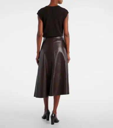 The Row Hedora leather midi skirt | Thumbnail 5 The Row Hedora leather midi skirt | Thumbnail 5