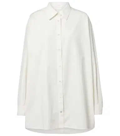 The Row Luka cotton and cashmere shirt | Thumbnail 1 The Row Luka cotton and cashmere shirt | Thumbnail 1
