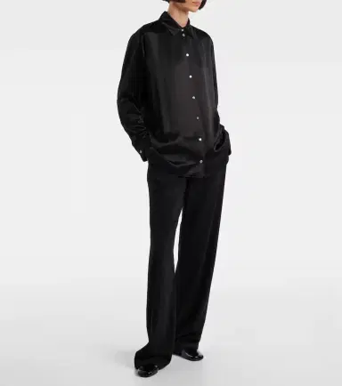 The Row Sisilia oversized silk satin shirt | Thumbnail 3 The Row Sisilia oversized silk satin shirt | Thumbnail 3