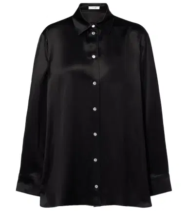 The Row Sisilia oversized silk satin shirt | Thumbnail 1 The Row Sisilia oversized silk satin shirt | Thumbnail 1