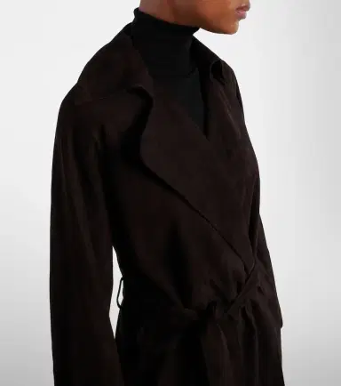 The Row Solana suede wrap coat | Thumbnail 2 The Row Solana suede wrap coat | Thumbnail 2