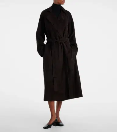 The Row Solana suede wrap coat | Thumbnail 3 The Row Solana suede wrap coat | Thumbnail 3