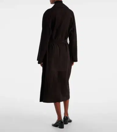 The Row Solana suede wrap coat | Thumbnail 6 The Row Solana suede wrap coat | Thumbnail 6